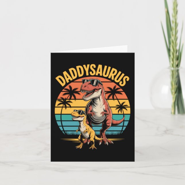 Carte Daddysaurus Dinosaur Été Fête des Pères (Devant)