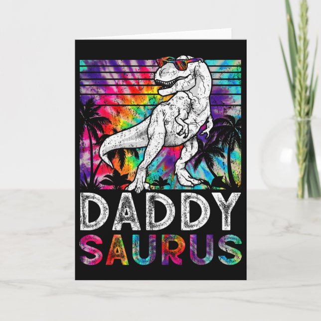 Carte Daddysaurus Dinosaure Papa Saurus Famille Assortie (Devant)