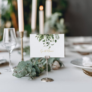 Carte d'adresse verte feuille