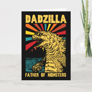 Carte Dadzilla drôle père des monstres vintage père