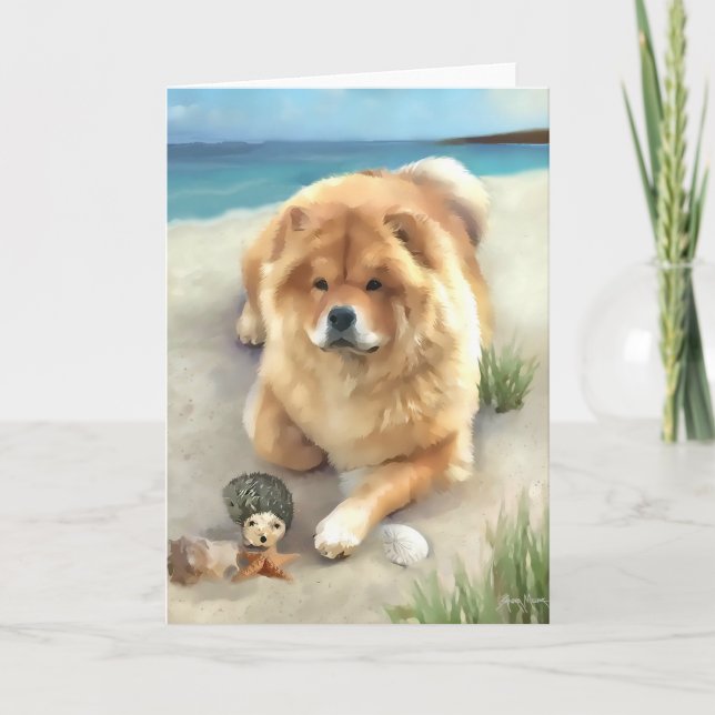 Carte DAEJA À LA PLAGE ilARTdog chow (Devant)