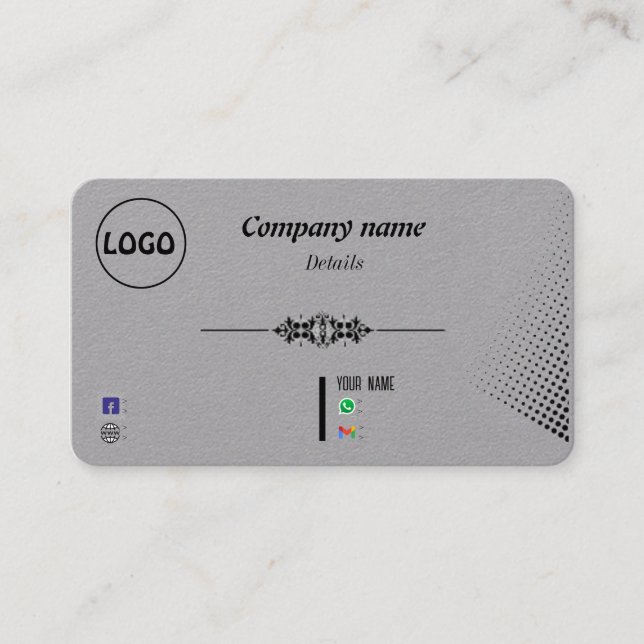 carte d'affaires design exclusive (Devant)