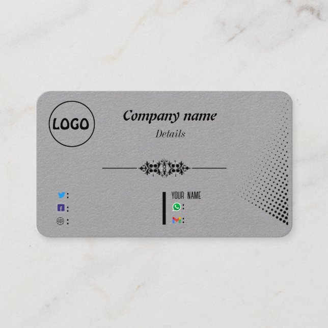 carte d'affaires design exclusive (Devant)