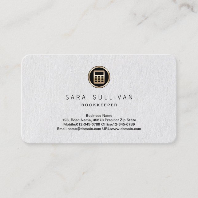 Carte d'affaires Premium de la personne comptable  (Devant)
