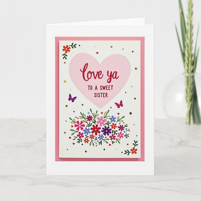 Carte d'affection des mères en fleurs (Devant)