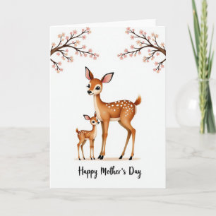 Carte d'affection Douce Biche