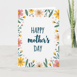 Carte d'affection florale mat