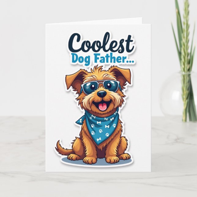 Carte d'affection Papa Chien (Devant)
