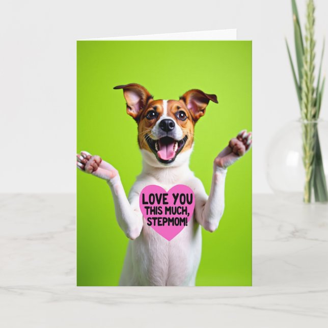 Carte d'Affection pour Chien Vert Citron (Devant)
