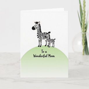 Carte d'affection pour maman rayée