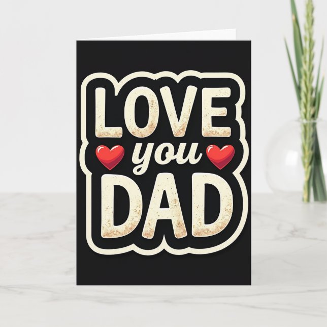 Carte d'affection vintage pour papa (Devant)
