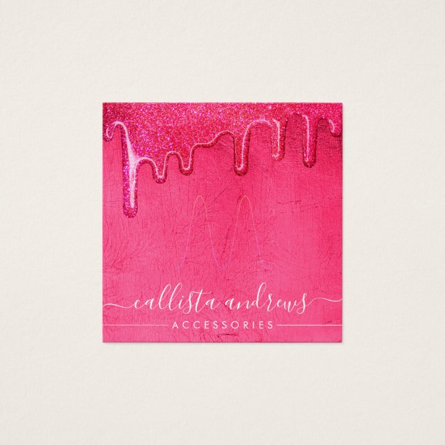 Carte d'affichage à anneaux Neon Rose épais Partie (Devant)