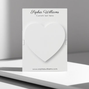 Carte d'affichage à bracelet minimaliste coeur 3D