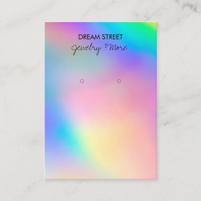 Carte d'affichage à la mode Faux Holographic (Devant)