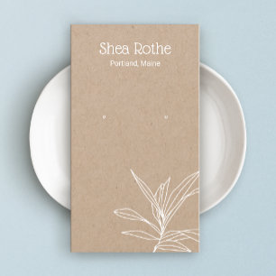 Carte d'affichage à oreille de la branche feuille