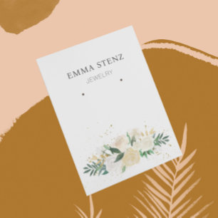 Carte d'affichage à oreille ・ Elégant Pastel Flora