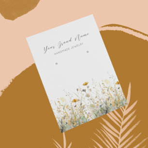 Carte d'affichage à oreille ・ Fleurs sauvages d'aq