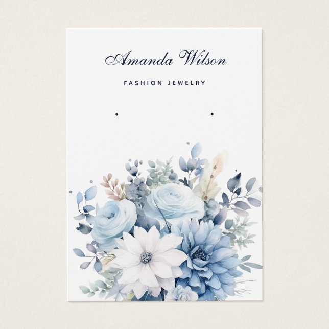 Carte d'affichage à oreille florale chic et modern (Devant)