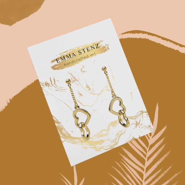 Carte d'affichage à oreille ・ Logo Motif en marbre (Créateur téléchargé)