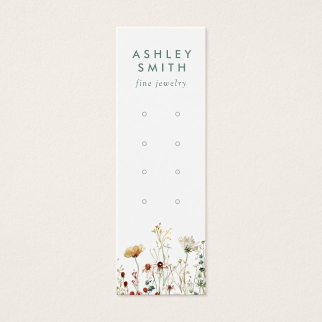 Carte d'affichage à oreille multiple Fleur sauvage (Devant)