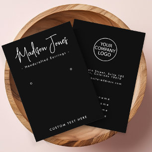 Carte d'affichage à oreille noire Calligraphie sim