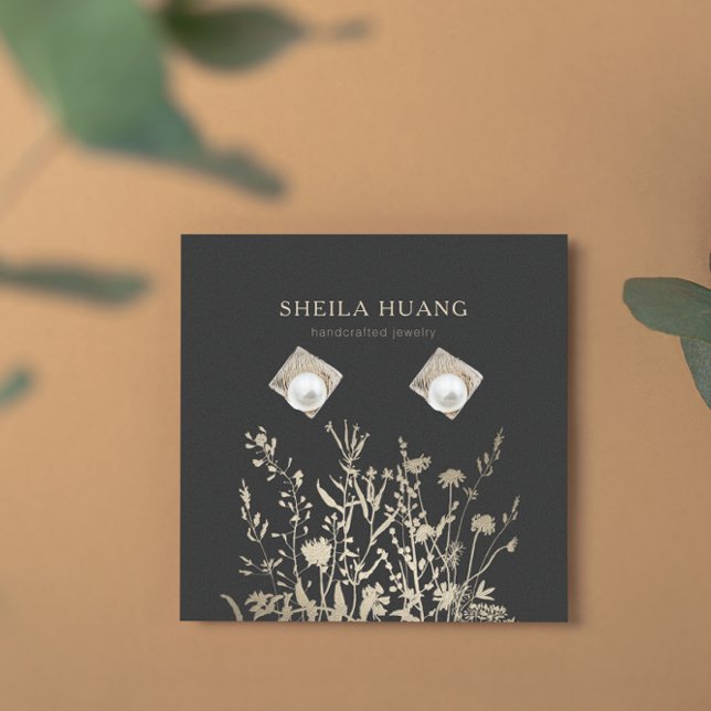 Carte d'affichage à oreille ・ Terre Floral Beige O (Créateur téléchargé)