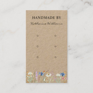 Carte d'affichage à trois oreilles   Floral Fleur 