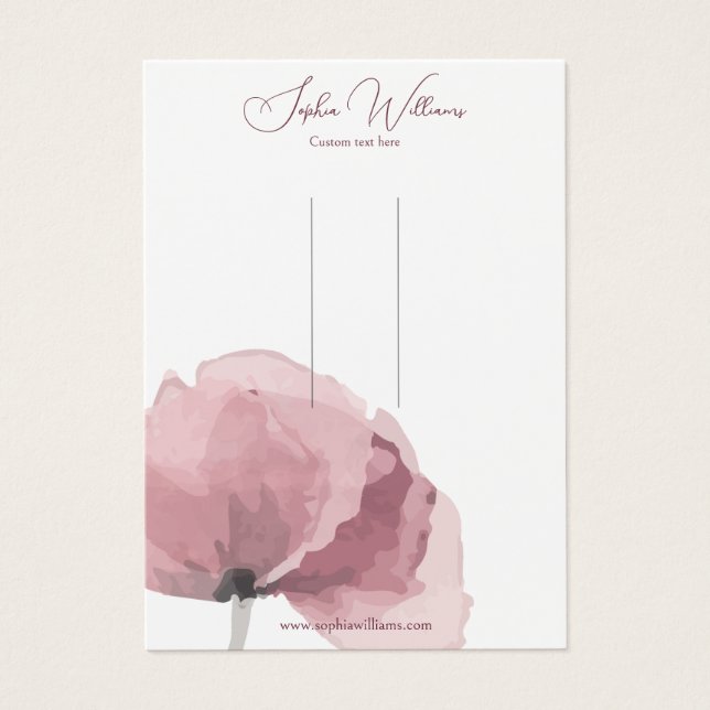 Carte d'affichage Abstrait bracelet en coquelicot (Devant)
