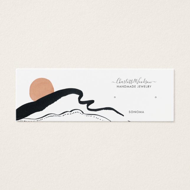 Carte d'affichage Abstraite Boho Bijoux d'oreille (Devant)