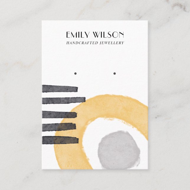 CARTE D'AFFICHAGE ABSTRAITE EN FORMES JAUNE (Devant)