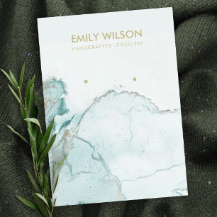 CARTE D'AFFICHAGE AQUA BLUE GOLD AGATE MARBRE