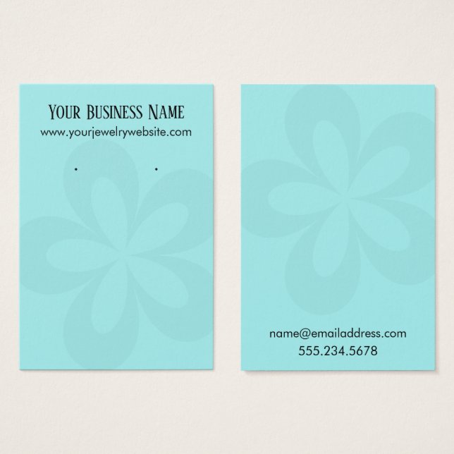 Carte d'affichage Aqua Graphic Flower 1 Porte-orei (Devant & derrière)