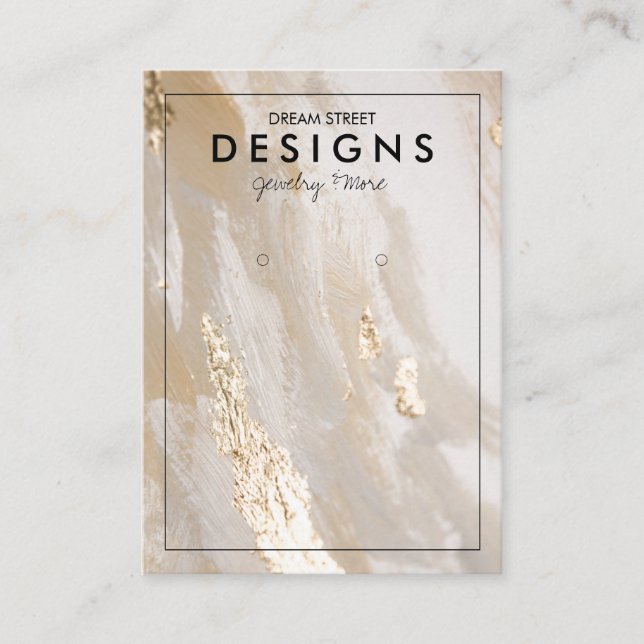 Carte d'affichage Beige Gold tendance (Devant)