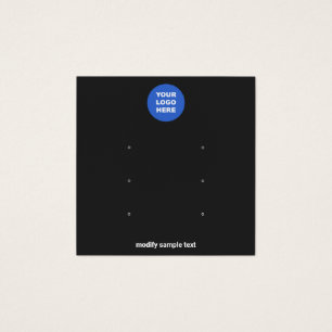 Carte d'affichage Black Add Logo 3 Stud Earring