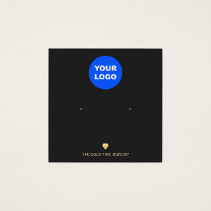 Carte d'affichage Black Add Logo Earring Fine Jewe