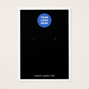 Carte d'affichage Black Ajouter un logo Bordure bl