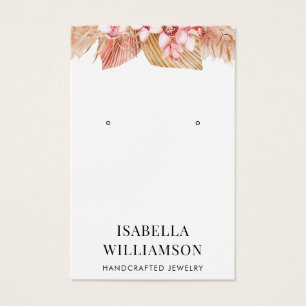 Carte d'affichage Boho Floral Oreille Bijoux