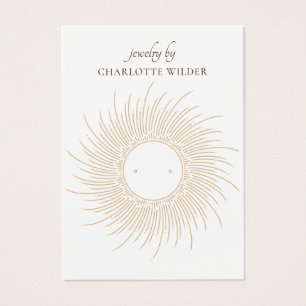 Carte d'affichage Boho Gold Sunburst Spiral oreill