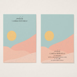Carte d'affichage Boho Sunrise Desert Abstraite or