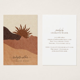Carte d'affichage Boho Terracotta Sable Abstrait