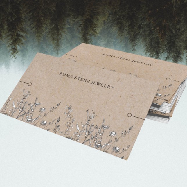 Carte d'affichage bracelet ・ Fleur sauvage rustiqu (Créateur téléchargé)