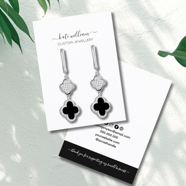 Carte d'affichage Calligraphie noir blanc (Créateur téléchargé)