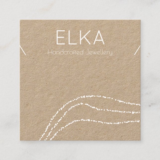 Carte d'affichage Carré Kraft White Dots (Devant)