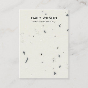 CARTE D'AFFICHAGE CHIC BLANC GRAY TERRAZZO