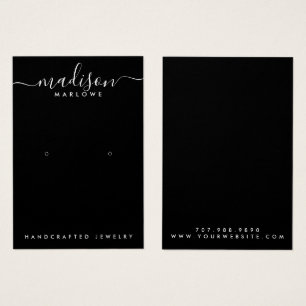 Carte d'affichage Chic Monogramme Noir