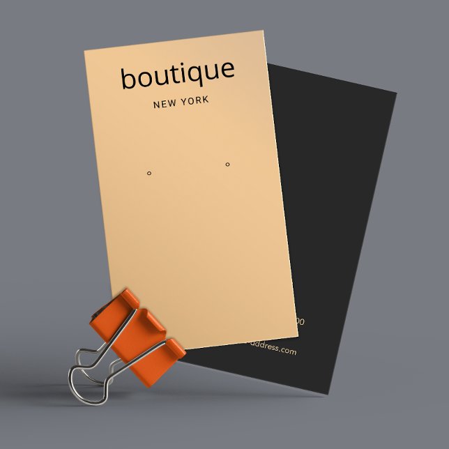 Carte d'affichage Chic Rose Gold Modern Long oreil (Créateur téléchargé)