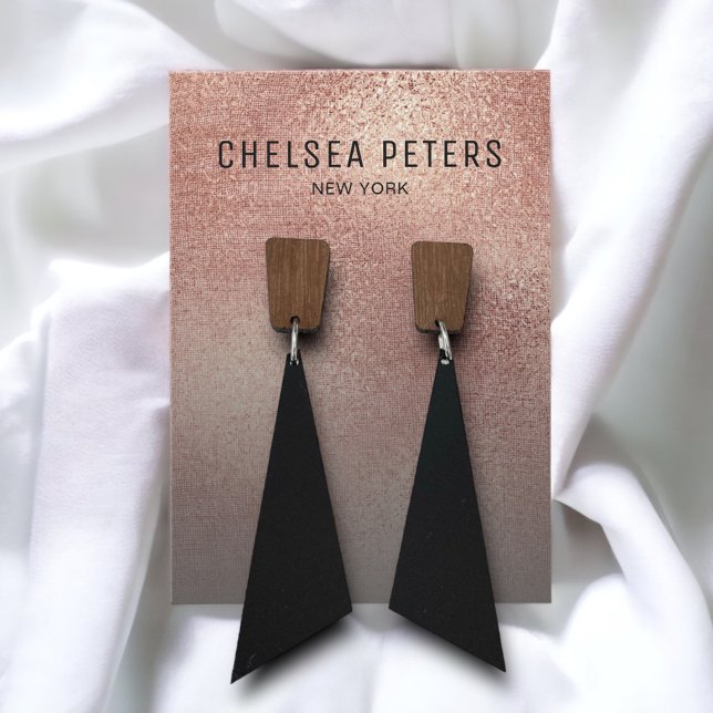 Carte d'affichage Chic Rose Gold Shimmer (Créateur téléchargé)