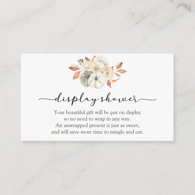 Carte d'affichage Citrouille d'automne (Devant)