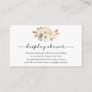 Carte d'affichage Citrouille d'automne