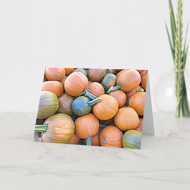 Carte d'affichage Citrouille d'automne (Devant)